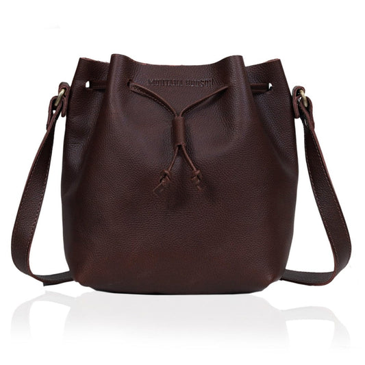 Bella Leather String Bucket Bag