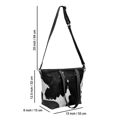 Emily Cowhide Hair Zip Tote