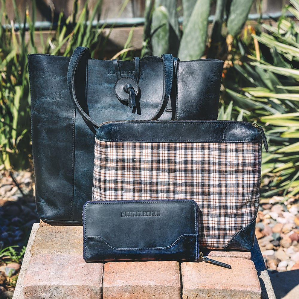 Savannah Leather Tote + FREE Matching Wallet & Vanity Bag