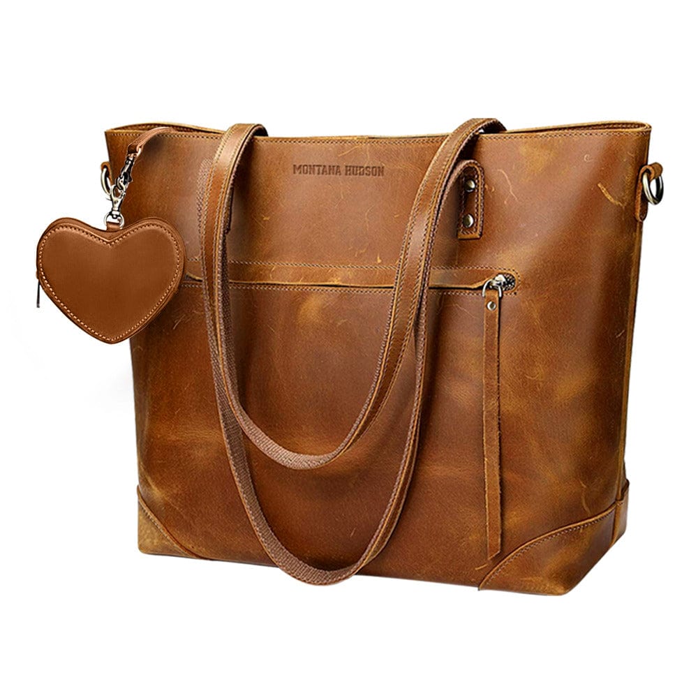 💝Vintage Eva Leather Tote + Heart Wristlet