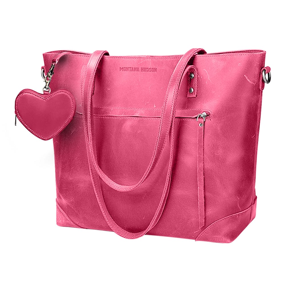 💝Vintage Eva Leather Tote + Heart Wristlet