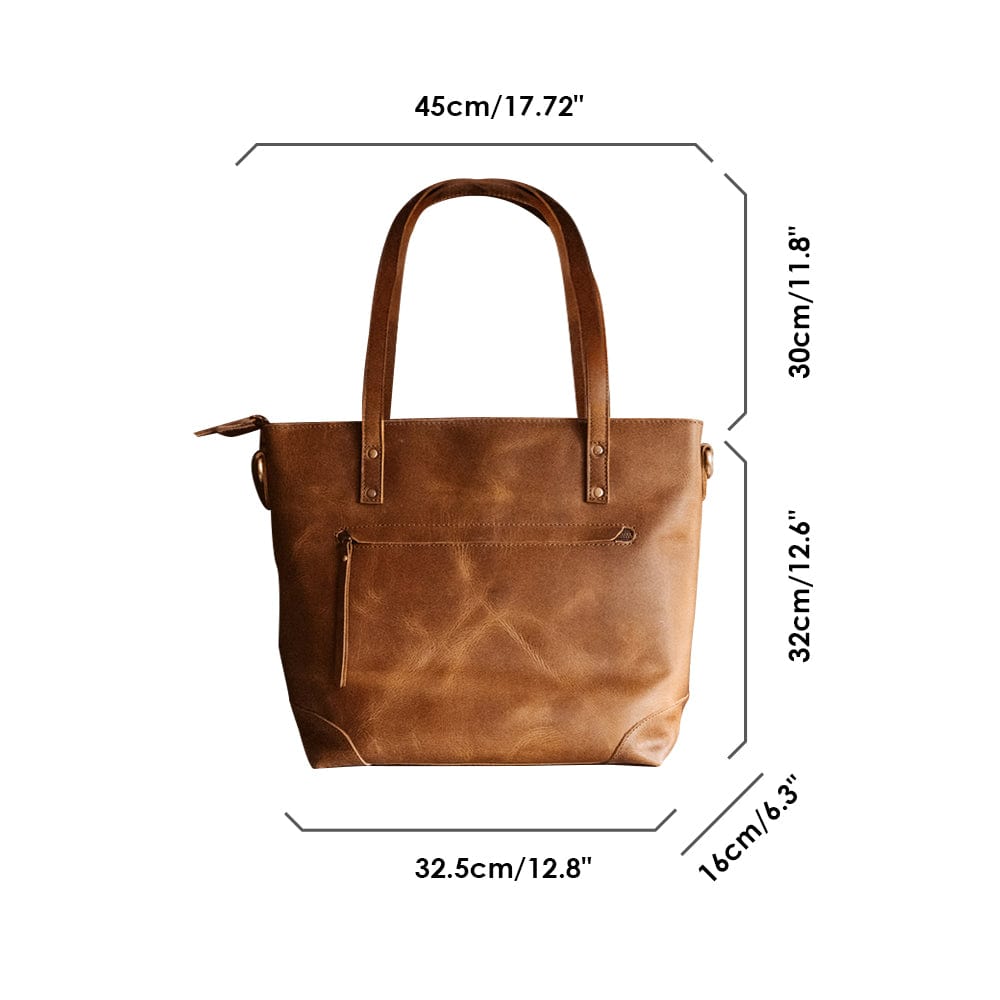 Eva Leather Zip Tote