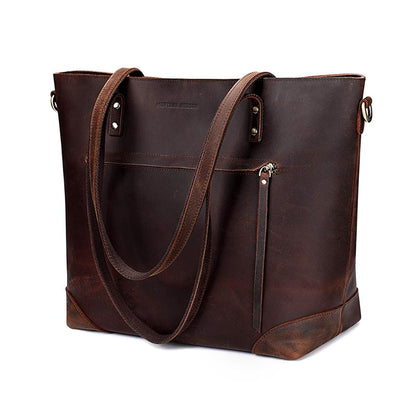 Eva Leather Zip Tote