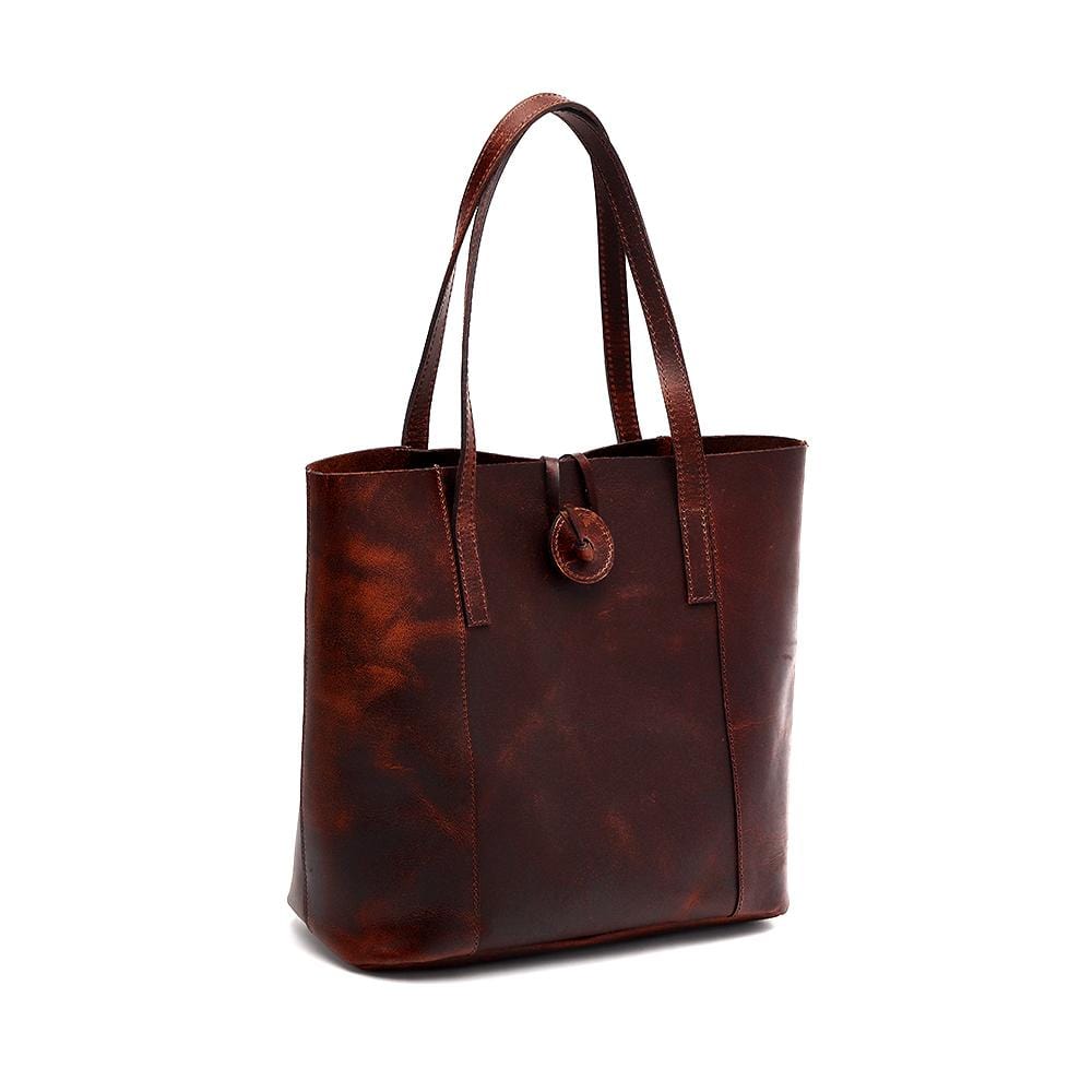 Pink Savannah Handcrafted Leather Tote