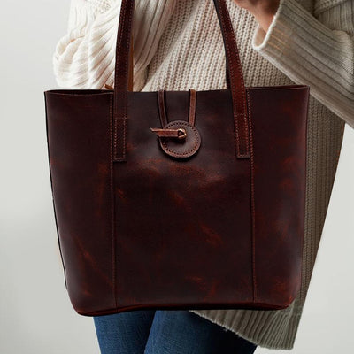 Savannah Leather Tote + FREE Matching Vanity Bag + 3 FREE Wallets