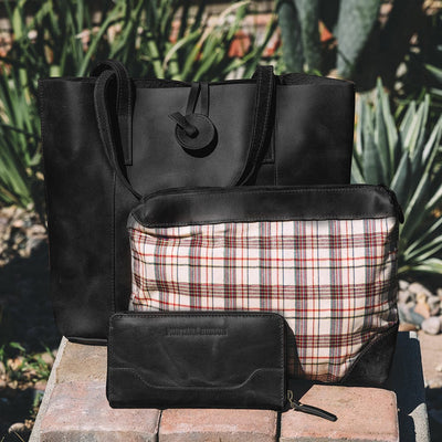 Savannah Leather Tote + FREE Matching Wallet & Vanity Bag